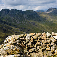 Buy canvas prints of Crinkle Crags and Bow Fell, Lake District by Greg Marshall