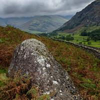 Buy canvas prints of Langdale Valley Lake District in the rain by Greg Marshall
