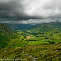 Buy canvas prints of Langdale Valley Lake District in the rain by Greg Marshall