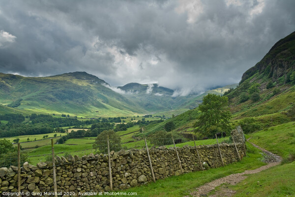 Langdale Valley Lake District  Picture Board by Greg Marshall
