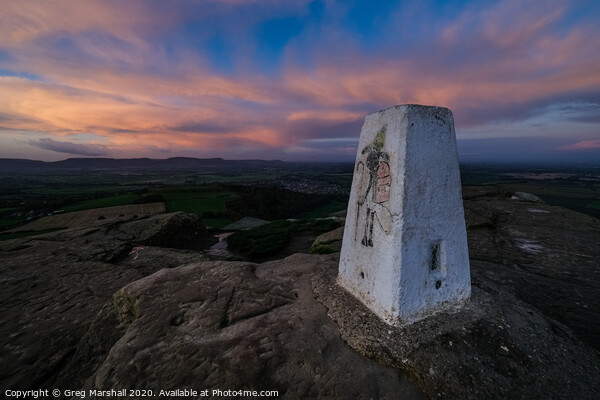Roseberry Topping at Sunrise Picture Board by Greg Marshall