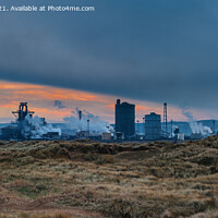 Buy canvas prints of Redcar Steelworks at sunset.  by Greg Marshall