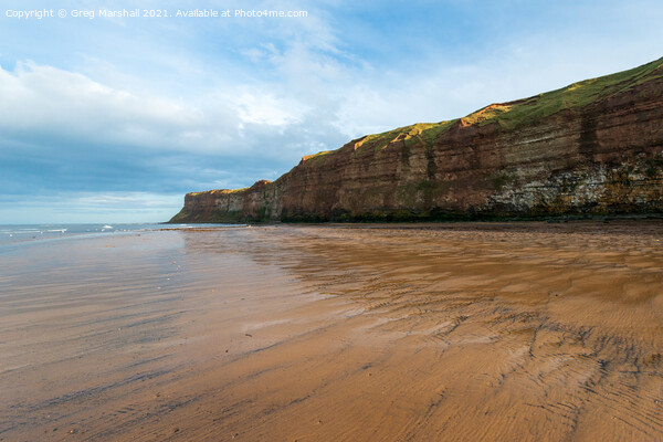 Hunt Cliff Saltburn with sea coal Picture Board by Greg Marshall