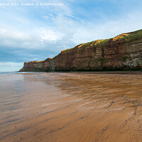 Buy canvas prints of Hunt Cliff Saltburn with sea coal by Greg Marshall