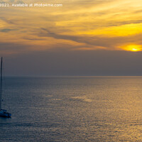 Buy canvas prints of Yacht at sunset, Mallorca by Greg Marshall