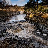 Buy canvas prints of Low Force Waterfall on River Tees by Greg Marshall