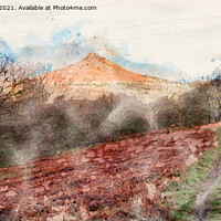 Buy canvas prints of Roseberry Topping Watercolour by Greg Marshall