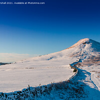 Buy canvas prints of Roseberry Topping with a dusting of snow by Greg Marshall