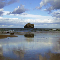Buy canvas prints of The Bass Rock by Kevin Dobie
