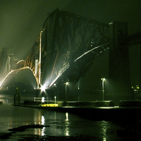 Buy canvas prints of The Rail Bridge in the mist by Kevin Dobie