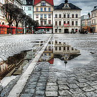 Buy canvas prints of Rynek Reflections by Andrew Squires