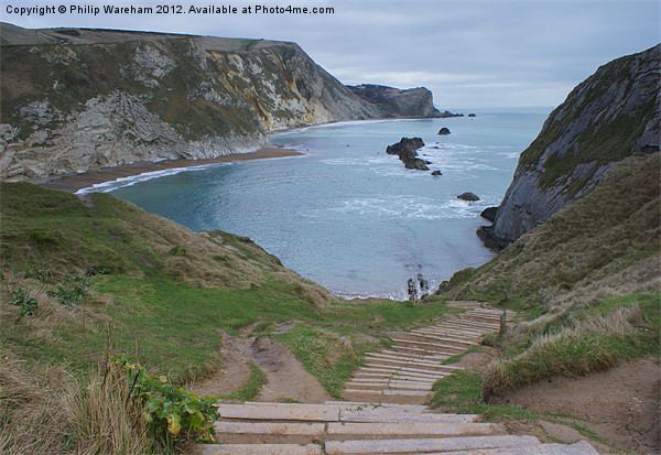 Steps into Man O'War Bay Picture Board by Phil Wareham