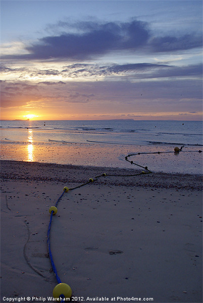 Sunrise at Sandbanks Picture Board by Phil Wareham