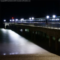 Buy canvas prints of Boscombe Pier at NIght by Phil Wareham