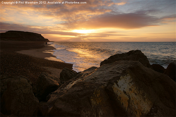 Sunrise on the shore Picture Board by Phil Wareham