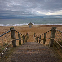Buy canvas prints of Steps to Solent Beach by Phil Wareham