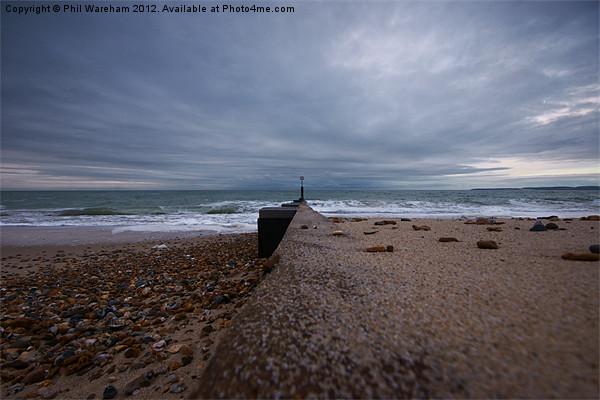 Solent Beach Groyne Picture Board by Phil Wareham