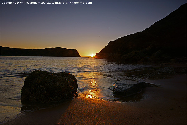 Sunrise and Rocks Picture Board by Phil Wareham