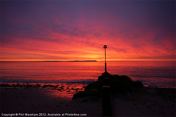 Sunrise from Avon Beach Picture Board by Phil Wareham