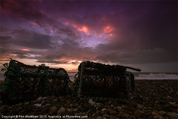 Crab Pots at Dawn Picture Board by Phil Wareham