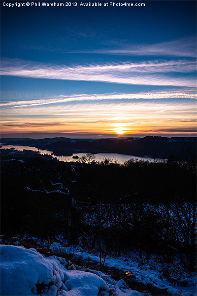 Sunset from Orrest Head Picture Board by Phil Wareham