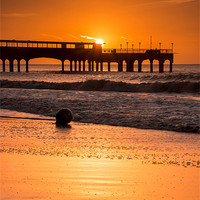 Buy canvas prints of Sunrise over the pier by Phil Wareham