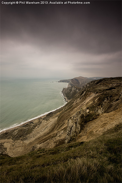Worbarrow Cliffs Picture Board by Phil Wareham