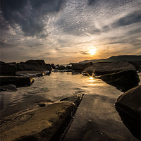 Buy canvas prints of Sunset over a rock pool by Phil Wareham