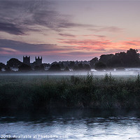 Buy canvas prints of Misty Minster Meadow by Phil Wareham