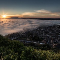 Buy canvas prints of Cloud Monster attacks Fortuneswell by Phil Wareham