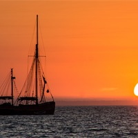 Buy canvas prints of Sunrise over Studland Bay by Phil Wareham