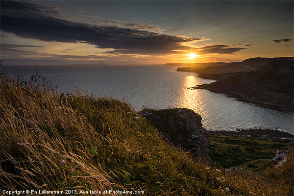 Sunset from the clifftop Picture Board by Phil Wareham