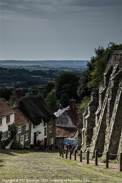 Gold Hill Shaftesbury Picture Board by Phil Wareham