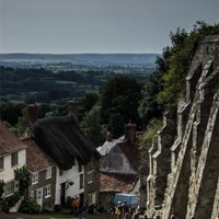 Buy canvas prints of Gold Hill Shaftesbury by Phil Wareham