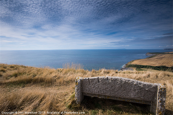 Clifftop Seat Picture Board by Phil Wareham