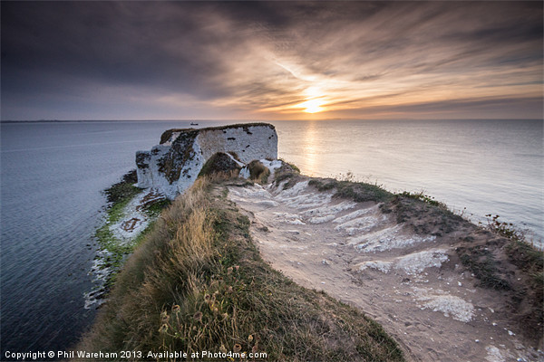 Sunrise at Old Harry Picture Board by Phil Wareham