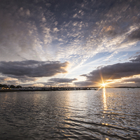 Buy canvas prints of Sunset over Parkstone Bay by Phil Wareham
