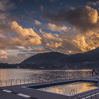 Buy canvas prints of Como Sunset by Phil Wareham