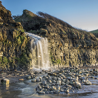 Buy canvas prints of Kimmeridge Waterfall and Folly by Phil Wareham