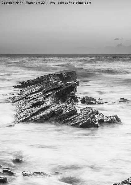 Peveril Point Rocks Picture Board by Phil Wareham