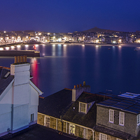 Buy canvas prints of St Ives Harbour at Night by Phil Wareham