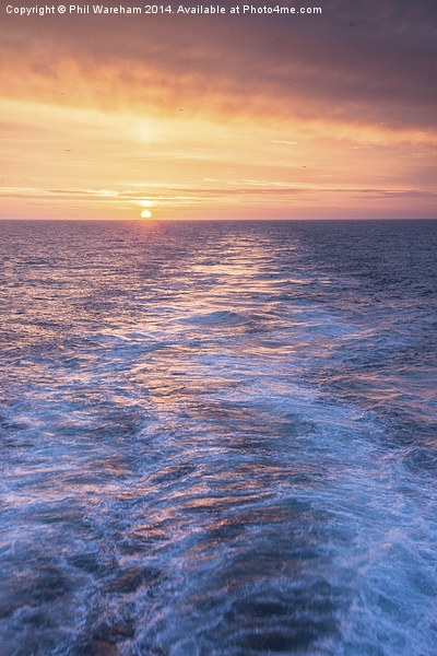 Sunset at Sea Picture Board by Phil Wareham