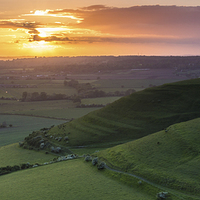 Buy canvas prints of Sunset from Roundway Hill by Phil Wareham