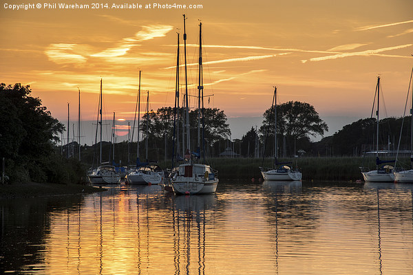 Stour Sunset Picture Board by Phil Wareham