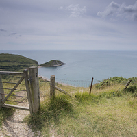 Buy canvas prints of  Worbarrow Bay from the Top by Phil Wareham