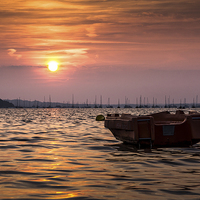 Buy canvas prints of  Sunset over Poole Harbour by Phil Wareham