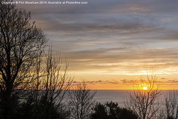  Devon Sunrise Picture Board by Phil Wareham
