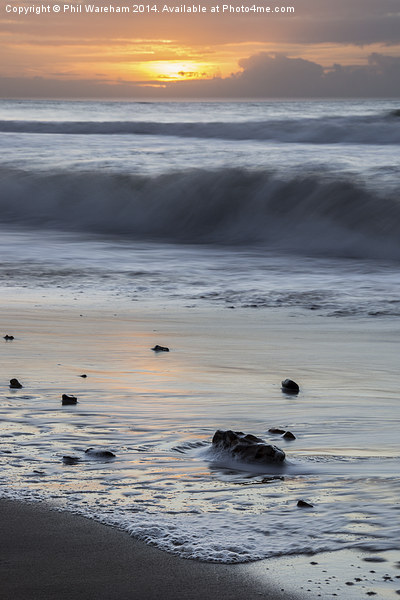  Shoreline at Sunrise Picture Board by Phil Wareham