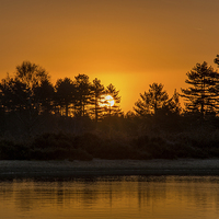 Buy canvas prints of  Midwinter Sunset by Phil Wareham
