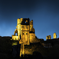 Buy canvas prints of  Corfe Castle Illuminations by Phil Wareham